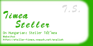 timea steller business card